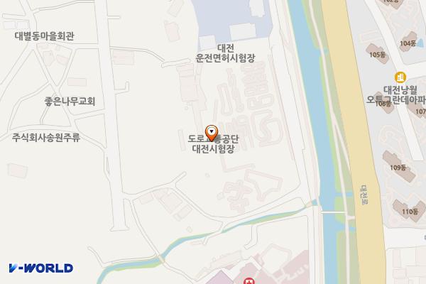 운전면허시험장(시험계) 위치 지도 — 대전광역시 동구 산서로 1660번길 90