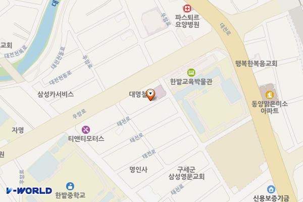 대전삼성한방병원 위치 지도 — 대전광역시 동구 대전로815번길 131