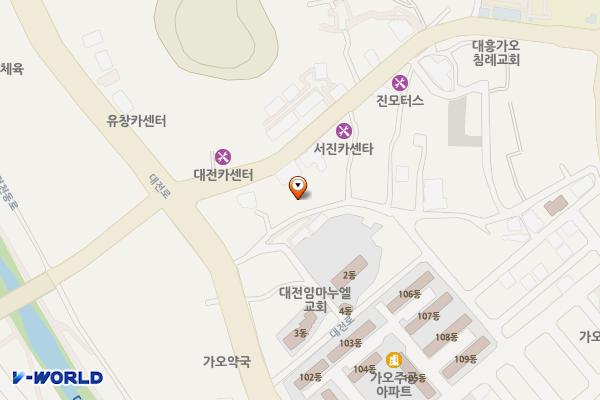 효동주민센터 위치 지도 — 대전광역시 동구 계족로 24