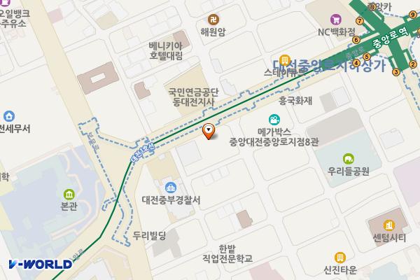 대전도시공사 개방화장실 위치 지도 — 대전광역시 중구 중앙로 118
