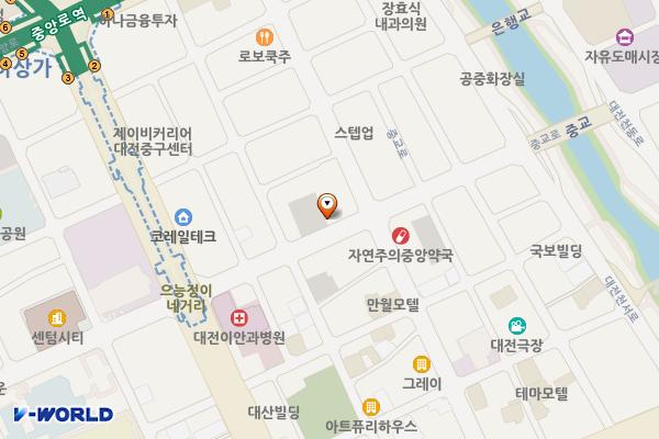 은행동상점가 고객지원센터 공중화장실 위치 지도 — 대전광역시 중구 중교로 83 (은행동)