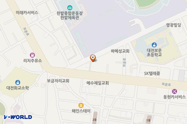 황태마을 개방화장실 위치 지도 — 대전광역시 중구 대종로333번길 69(부사동)