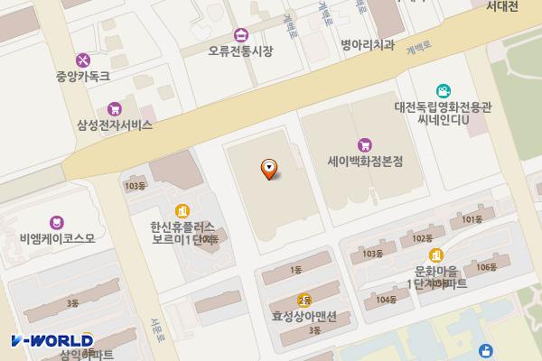 홈플러스(문화점) 개방화장실 위치 지도 — 대전광역시 중구 계백로 1690(문화동)