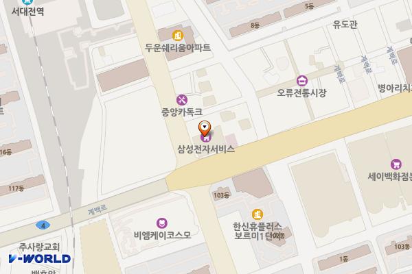 삼성디지털프라자(2층) 개방화장실 위치 지도 — 대전광역시 중구 계백로1679(오류동)