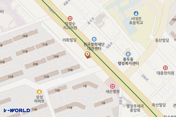 삼정빌딩(1층) 개방화장실 위치 지도 — 대전광역시 중구 계룡로846(오류동)