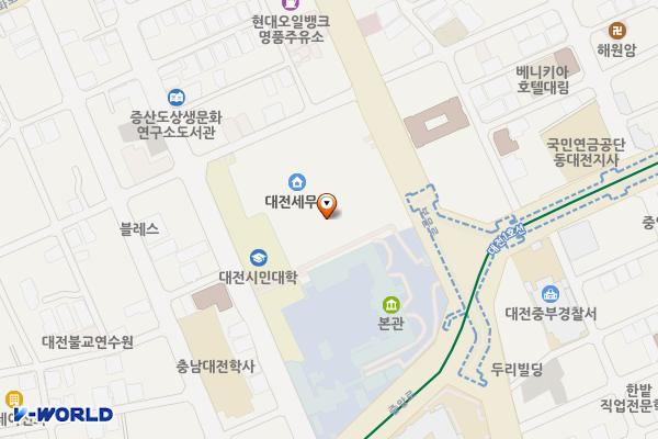 대전중부경찰서 위치 지도 — 대전광역시 중구 보문로 285, 나라키움 대전통합청사 (선화동)