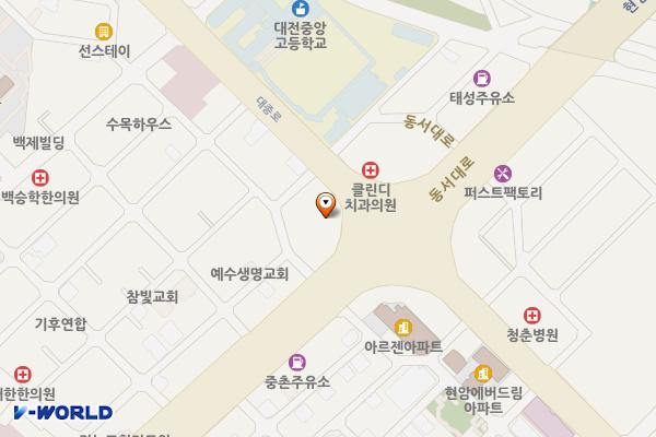 매산빌딩(2층) 개방화장실 위치 지도 — 대전광역시 중구 대종로 625 (중촌동)