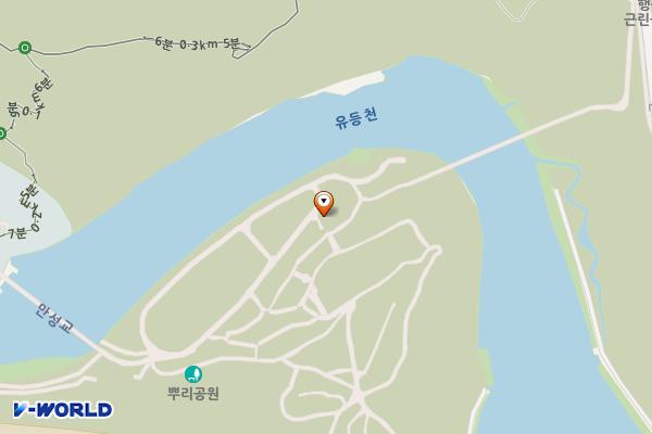 뿌리공원 관광안내소 공중화장실 위치 지도 — 대전광역시 중구 뿌리공원로 79(안영동)