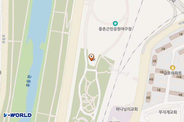중촌근린공원 공중화장실 위치 지도 — 대전광역시 중구 유등천동로 720