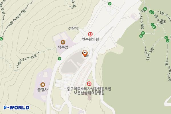 보문산 공영주차장 공중화장실 위치 지도 — 대전광역시 중구 대사동 644-113