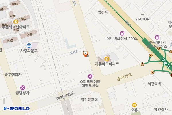 대명가스충전소 개방화장실 위치 지도 — 대전광역시 중구 오류로95(오류동)