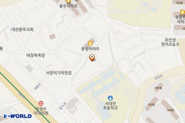서대전초교 뒤 공중화장실 위치 지도 — 대전광역시 중구 용두로28번길22-6(용두동)