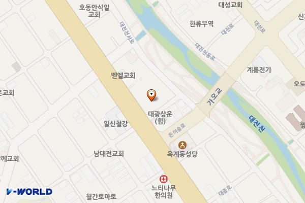 진성주유소 개방화장실 위치 지도 — 대전광역시 중구 대종로 122 (호동)