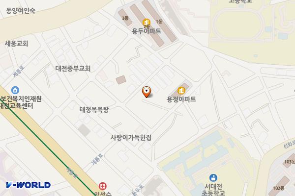 남부 공중화장실 위치 지도 — 대전광역시 중구 용두로28번길21-14(용두동)