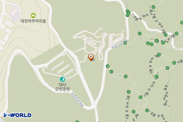 숲치유센터 공중화장실 위치 지도 — 대전광역시 중구 보문산공원로 440 (대사동)