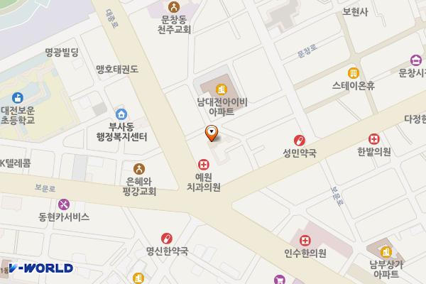 부사전통시장 고객쉼터 개방화장실 위치 지도 — 대전광역시 중구 보문로48번길 13 (부사동)