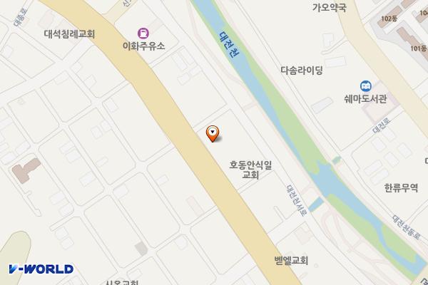 대전호동우체국(1층) 위치 지도 — 대전광역시 중구 대종로 150