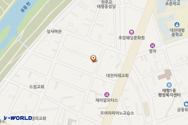 강변공원 공중화장실 위치 지도 — 대전광역시 중구 동서대로1207번길 53(태평동)