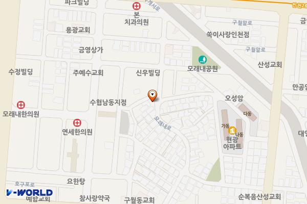 모래마을1호 위치 지도 — 인천광역시 남동구 구월4동 349-683
