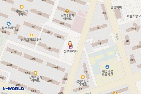 뉴삼부프라자(1층) 개방화장실 위치 지도 — 대전광역시 중구 태평로 71(태평동)