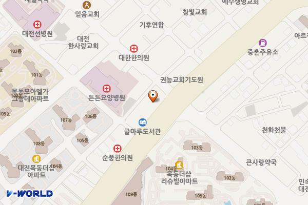 대전목동우체국(1층) 위치 지도 — 대전광역시 중구 동서대로 1411