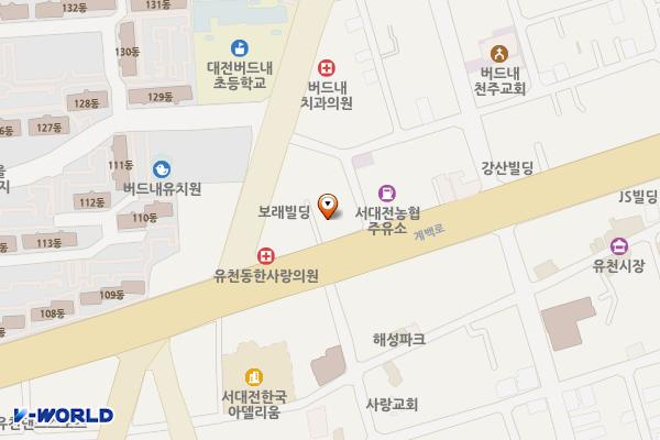 맥도날드(대전유천DT점)(2층) 개방화장실 위치 지도 — 대전광역시 중구 계백로1549(유천동)