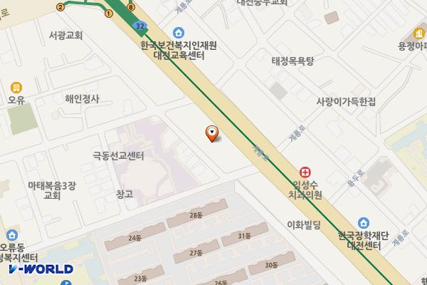 하나은행(1층) 개방화장실 위치 지도 — 대전광역시 중구 계룡로820(오류동)