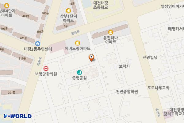 에덴중앙감리교회 개방화장실 위치 지도 — 대전광역시 중구 계백로 1583번길 63