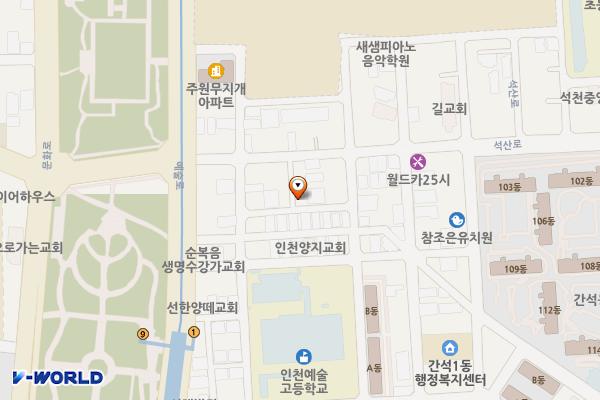양지말 위치 지도 — 인천광역시 남동구 간석1동 459-9