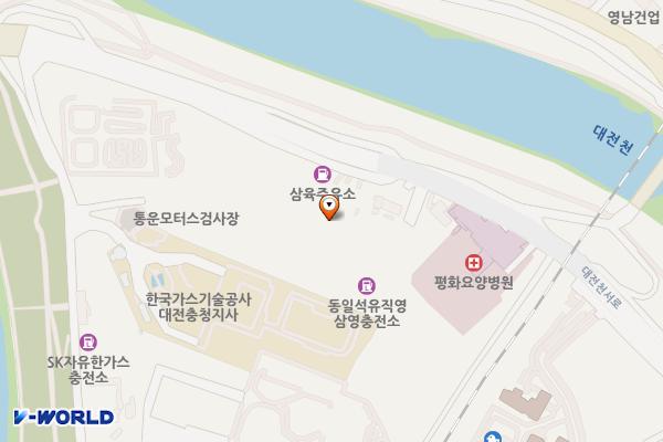 SK가스 대진충전소 개방화장실 위치 지도 — 대전광역시 중구 대전천서로755(중촌동)
