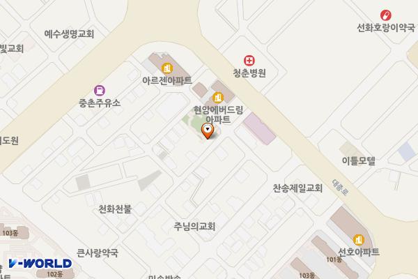 푸른어린이공원 공중화장실 위치 지도 — 대전광역시 중구 동서대로1440번길 34(선화동)
