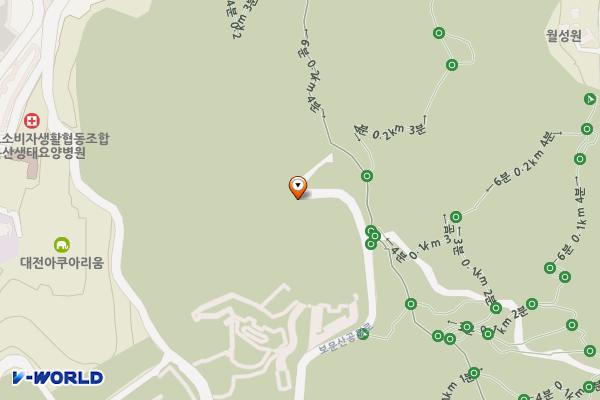 보운대 공중화장실 위치 지도 — 대전광역시 중구 보문산공원로 426-83 (대사동)