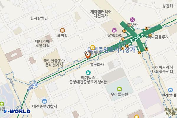 도시철도 중앙로역 공중화장실 위치 지도 — 대전광역시 중구 중앙로 지하 145
