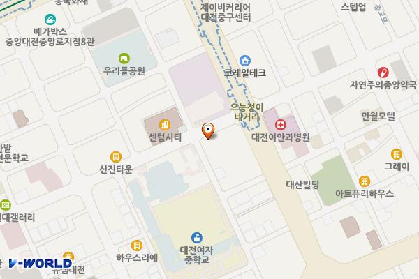 사리원면옥 개방화장실 위치 지도 — 대전광역시 중구 중교로 62