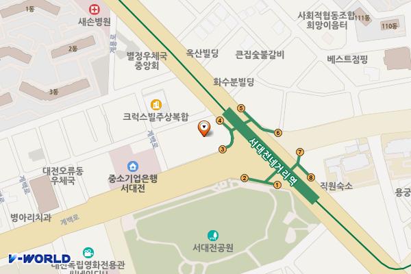 제일가구프라자 개방화장실 위치 지도 — 대전광역시 중구 계백로1731(오류동)