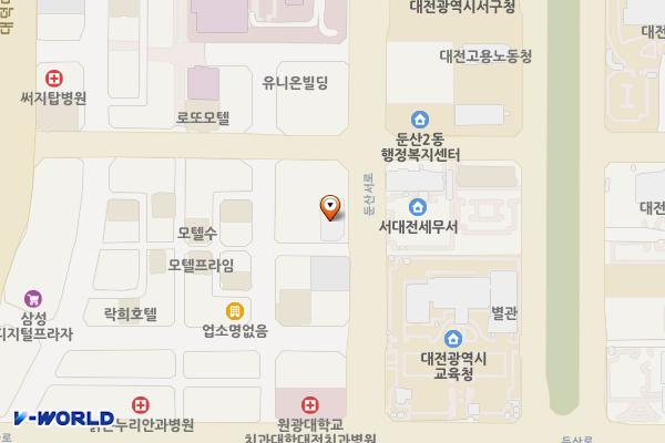 한국야쿠르트(주) 위치 지도 — 대전광역시 서구 둔산서로 69