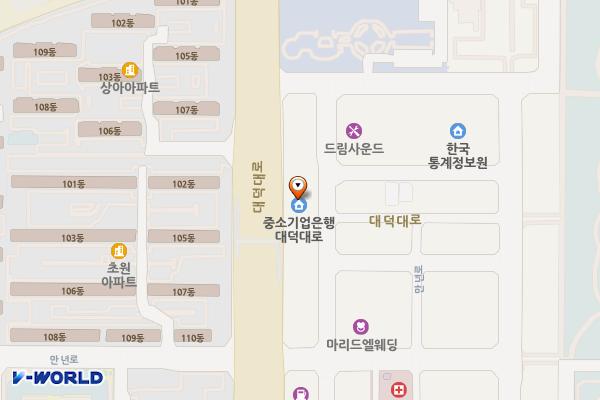 IBK기업은행 대덕대로지점 위치 지도 — 대전광역시 서구 대덕대로 400