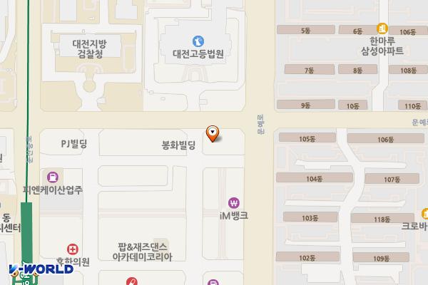 서림빌딩 위치 지도 — 대전광역시 서구 둔산로137번길 44