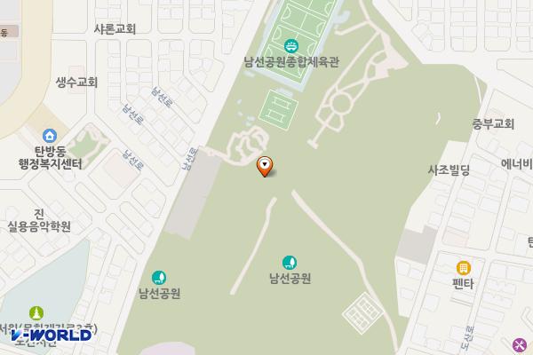 남선공원② 위치 지도 — 대전광역시 서구 남선로 66