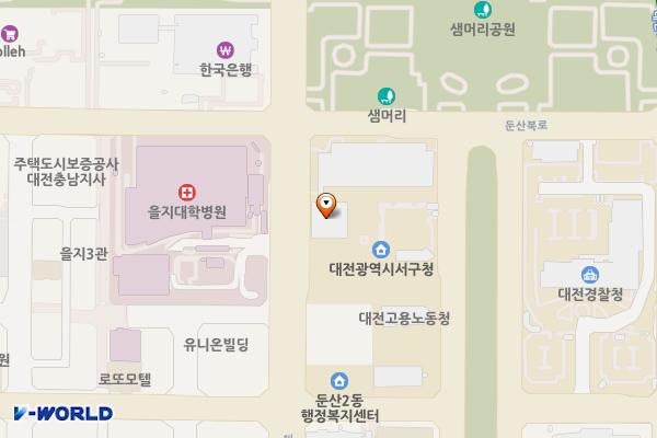 대전광역시 서구청 위치 지도 — 대전광역시 서구 둔산서로 100