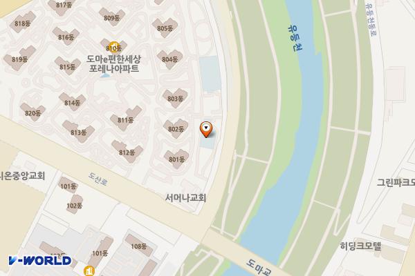 도마실체육공원 게이트볼장 옆 위치 지도 — 대전광역시 서구 유등로 235