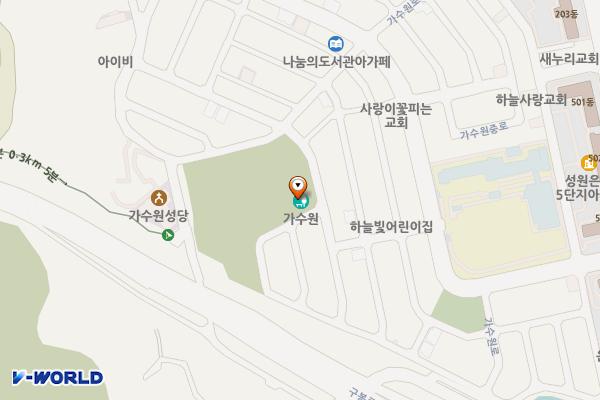 가수원공원② 위치 지도 — 대전광역시 서구 가수원중로65번길 22