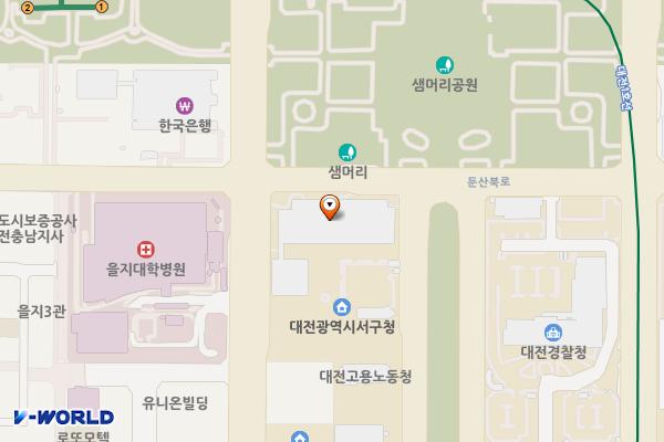 계룡어린이공원 위치 지도 — 대전광역시 서구
