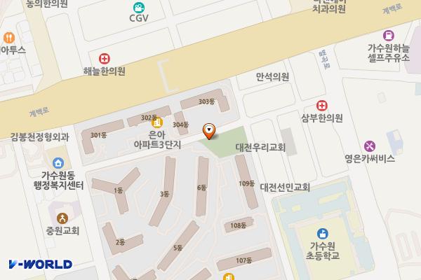 원모공원 위치 지도 — 대전광역시 서구 벌곡로1379번길 33