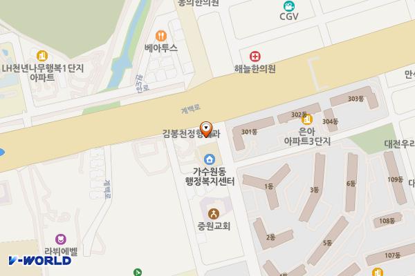 대전가수원동우체국 위치 지도 — 대전광역시 서구 가수원로 109