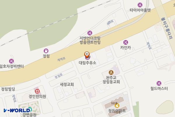 대림주유소 위치 지도 — 대전광역시 서구 계백로 1290 (정림동)