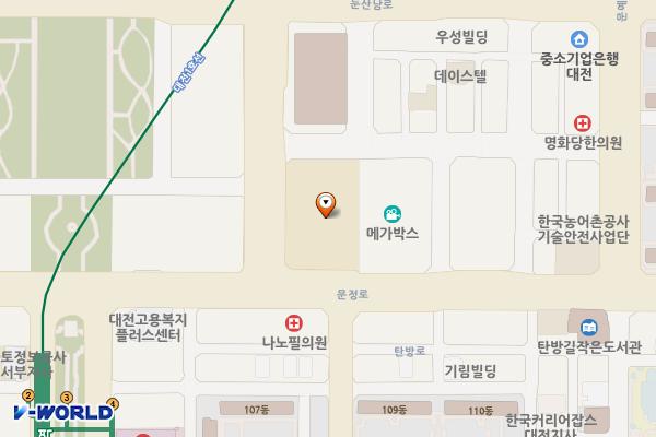 한국교직원공제회대전회관 위치 지도 — 대전광역시 서구 둔산중로 8