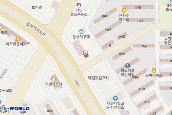 운암키즈몰 위치 지도 — 대전광역시 서구 둔산남로 3