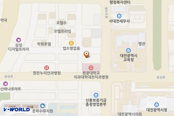 전문건설공제조합 위치 지도 — 대전광역시 서구 대덕대로220번길 54