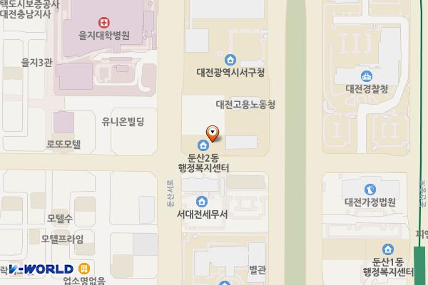 둔산2동주민센터 위치 지도 — 대전광역시 서구 둔산서로 80